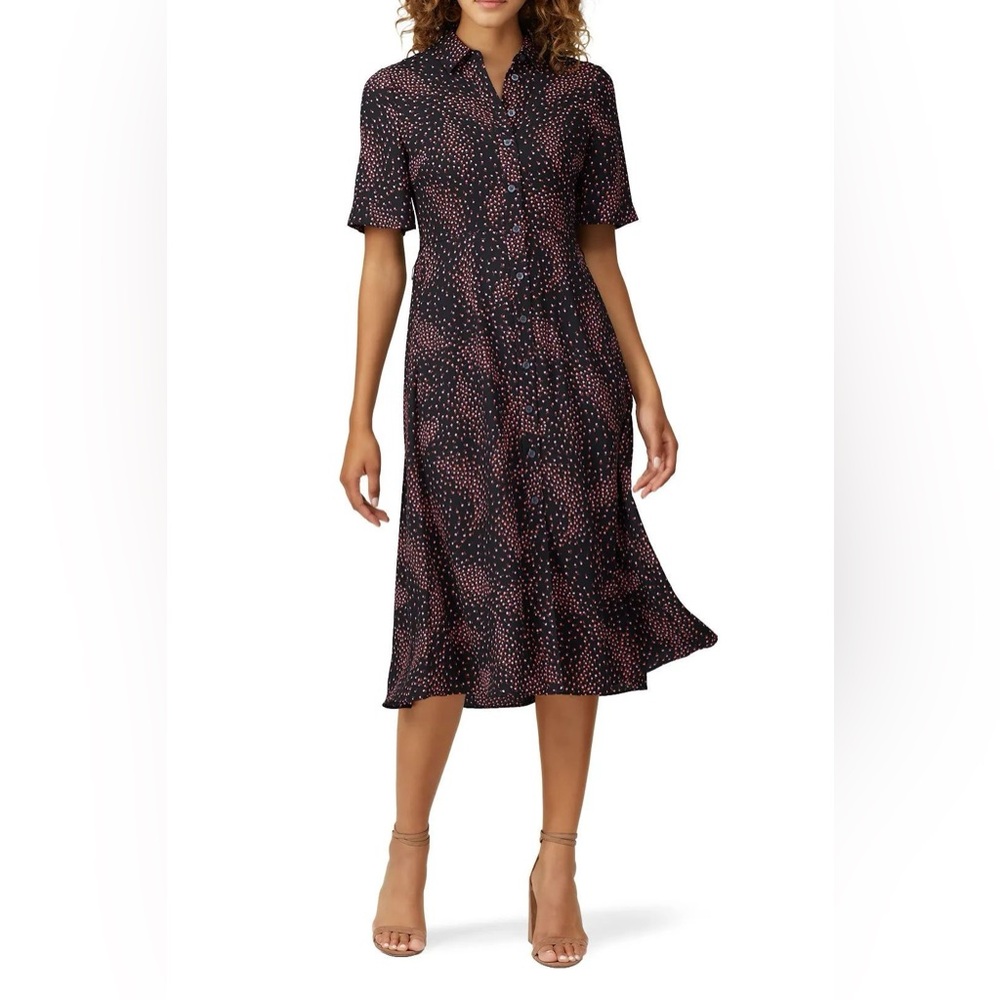 kate spade Black and Pink Midi Dress